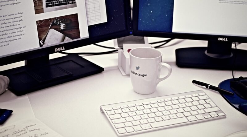 home office dual monitor desk mount
